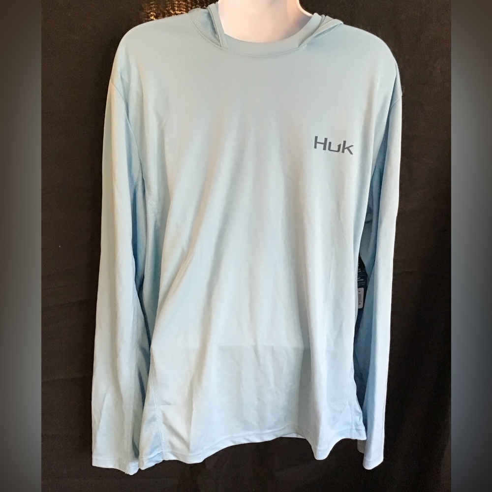 Huk NEW Icon X Hoodie Sky Blue Performance Shirt